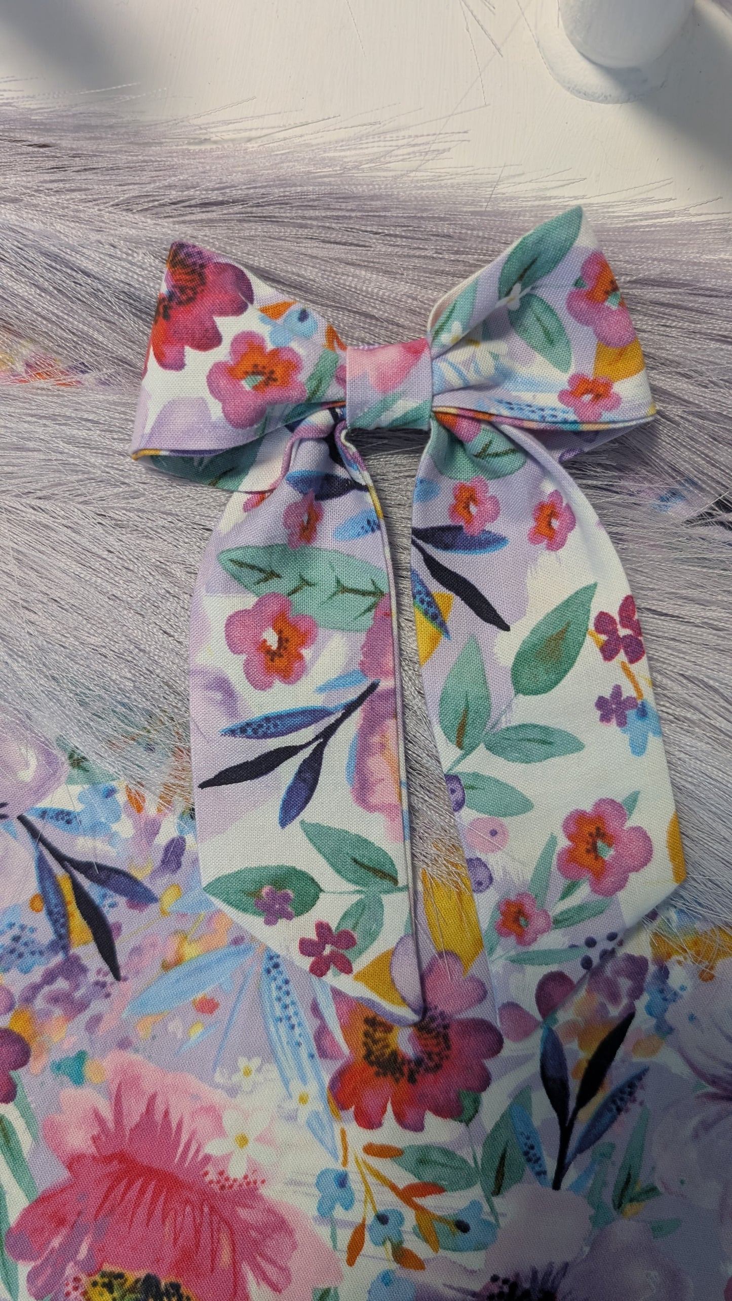 KKGF Blooming Into Spring Fabric Mini Bow